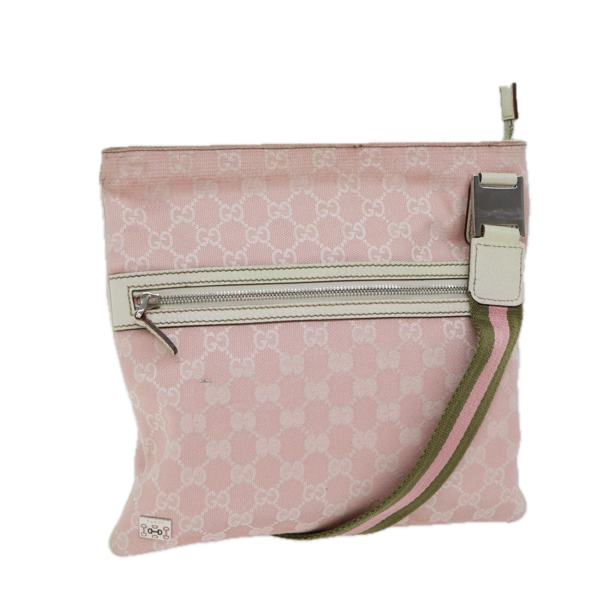 Luxury Gucci Trending 2025 GG Canvas Sherry Line Shoulder Bag Pink Green  ac2903