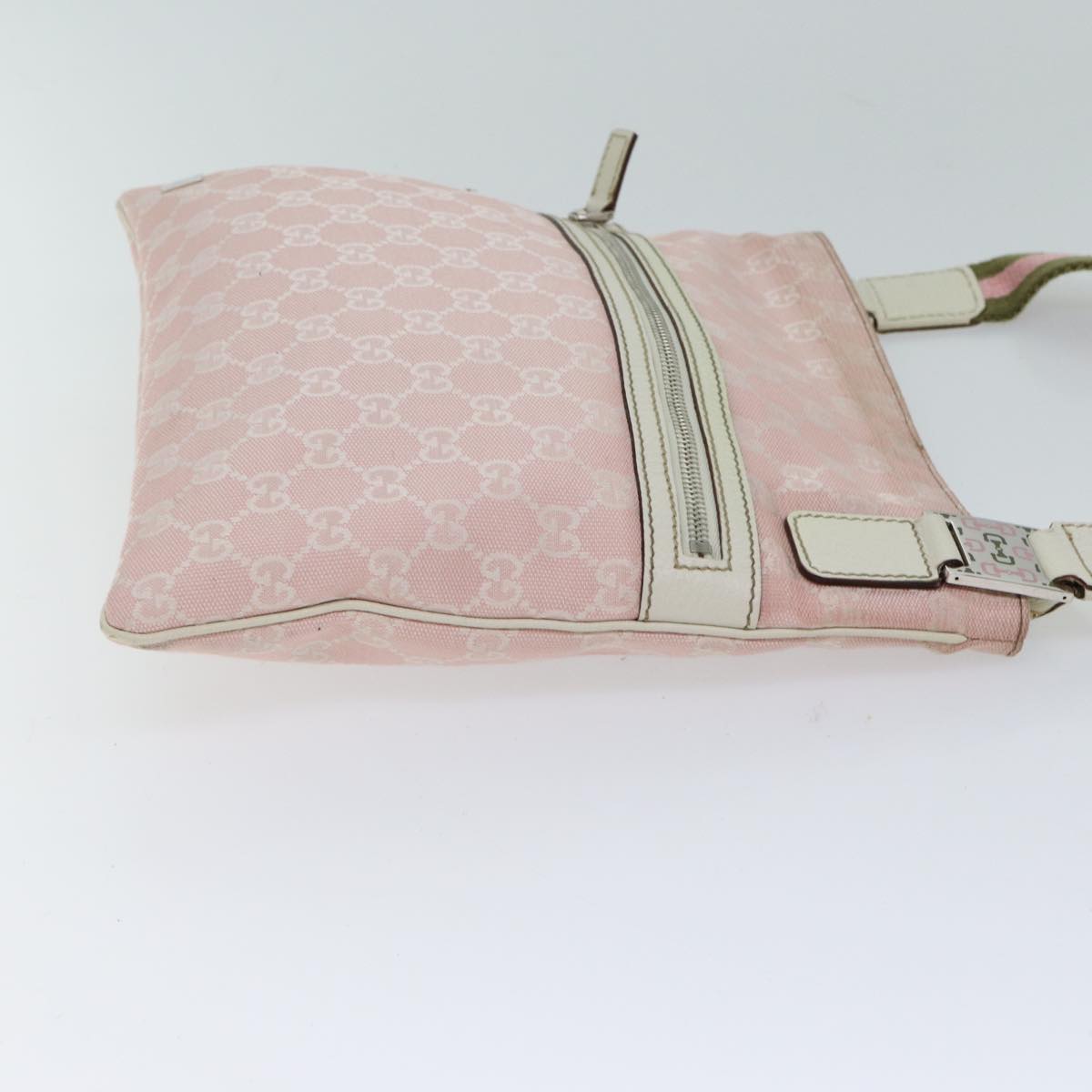 Luxury Gucci Trending 2025 GG Canvas Sherry Line Shoulder Bag Pink Green  ac2903