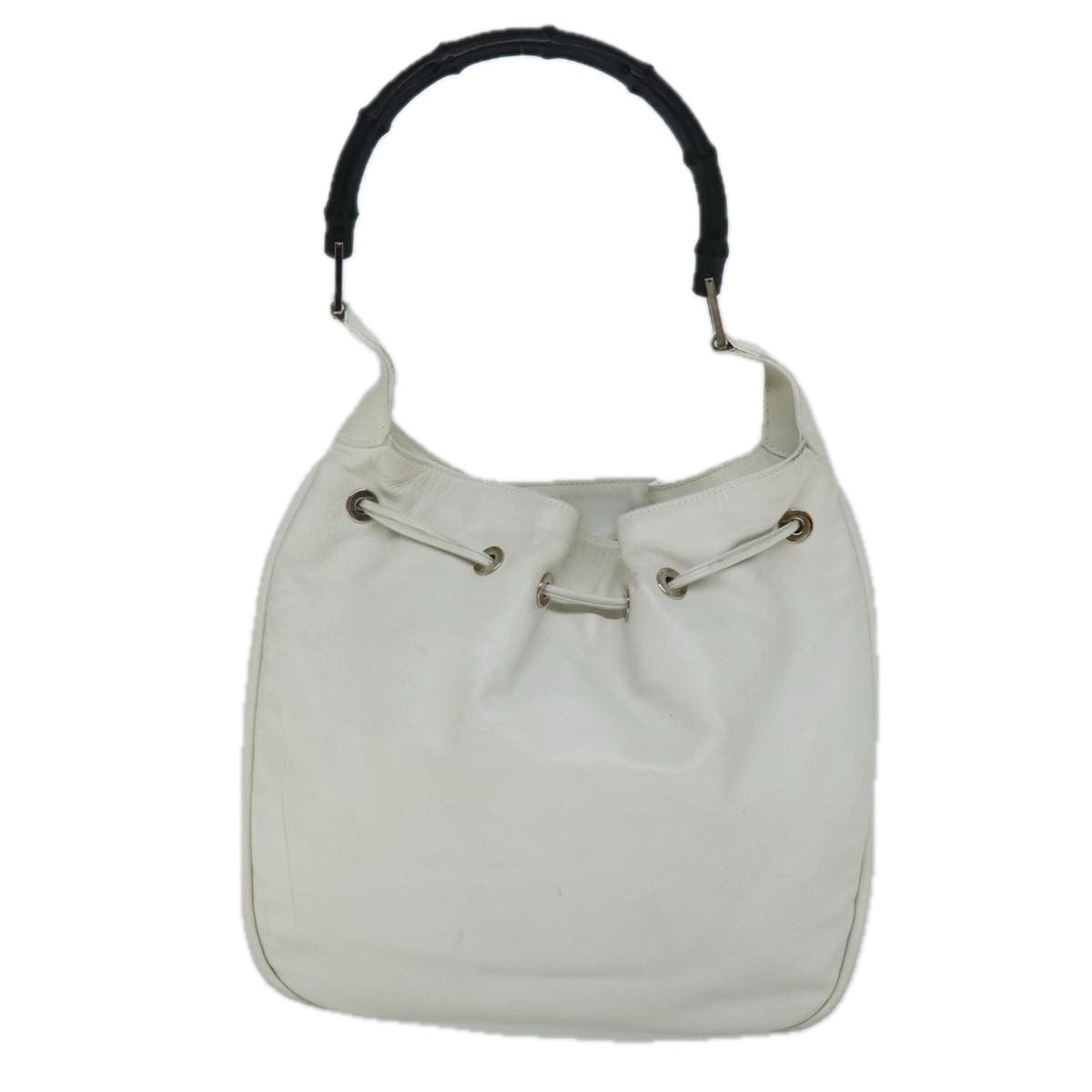 Luxury Gucci Trending 2025 Bamboo Shoulder Bag Leather White 001 4033 002058  ac2963
