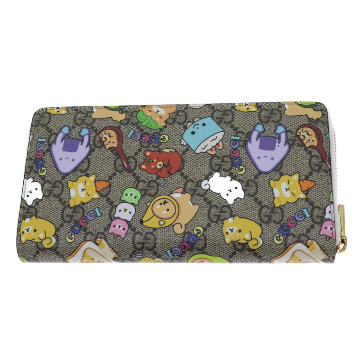 Luxury Gucci Trending 2025 GG Supreme Animal Long Wallet PVC Beige 736772  ac2977A