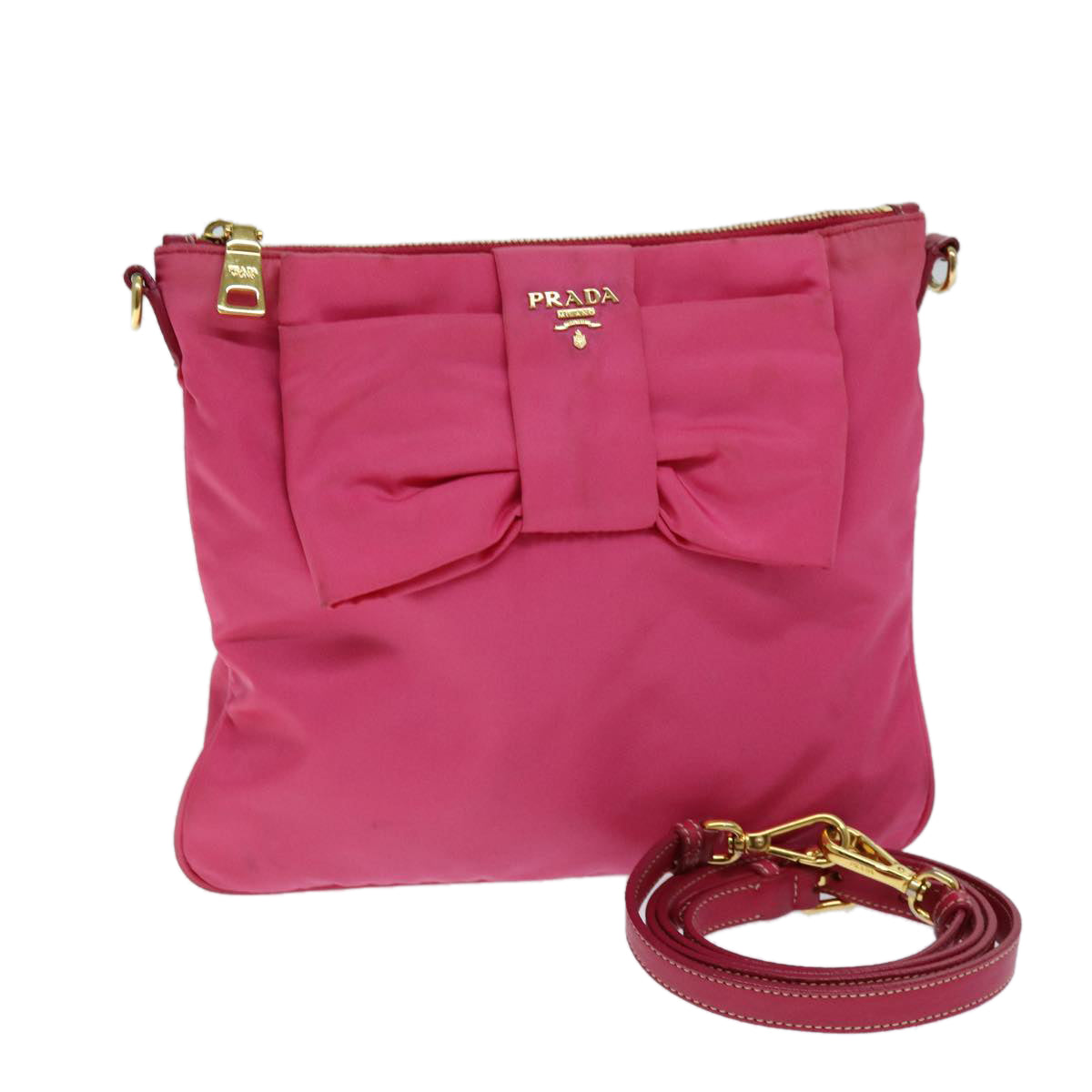 Luxury PradaShoulder Bag Nylon Pink ac3015