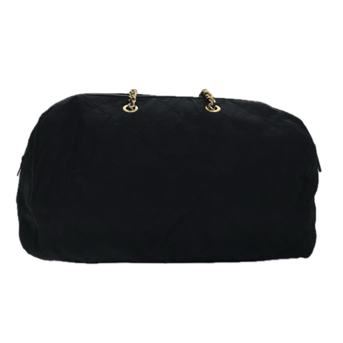 Luxury PradaChain Boston Bag Nylon Black ac3064