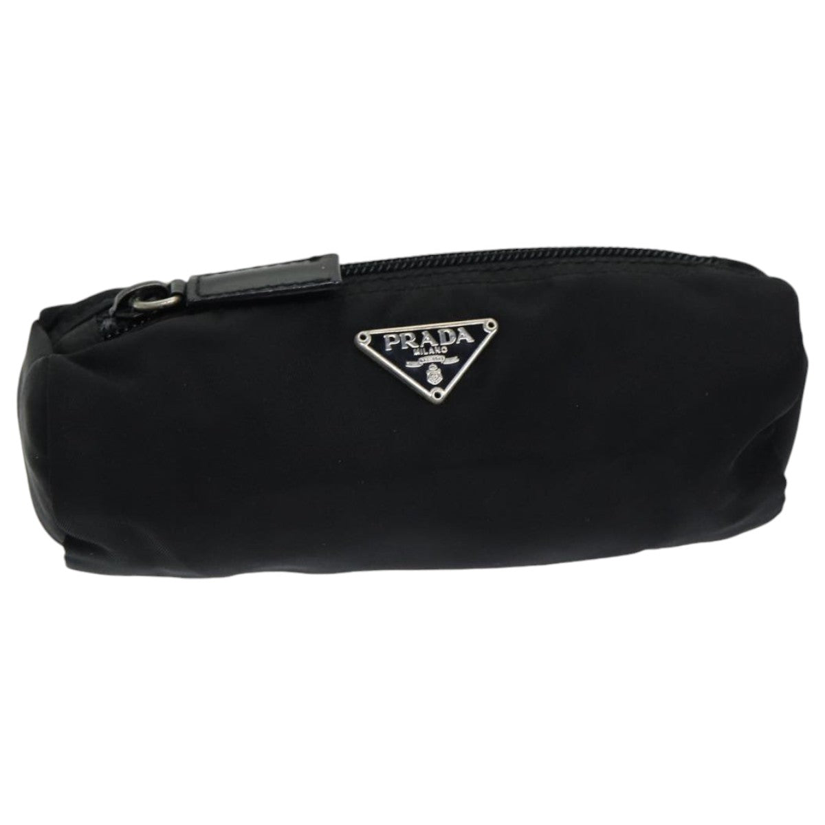 Luxury Prada Pouch Nylon Black Silver  ac3192