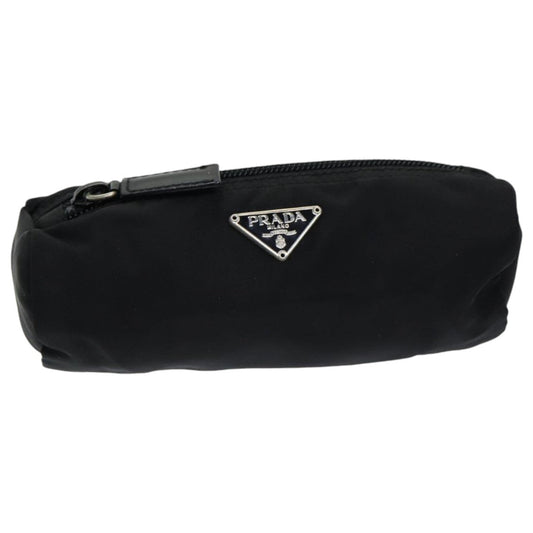 Luxury Prada Pouch Nylon Black Silver  ac3192