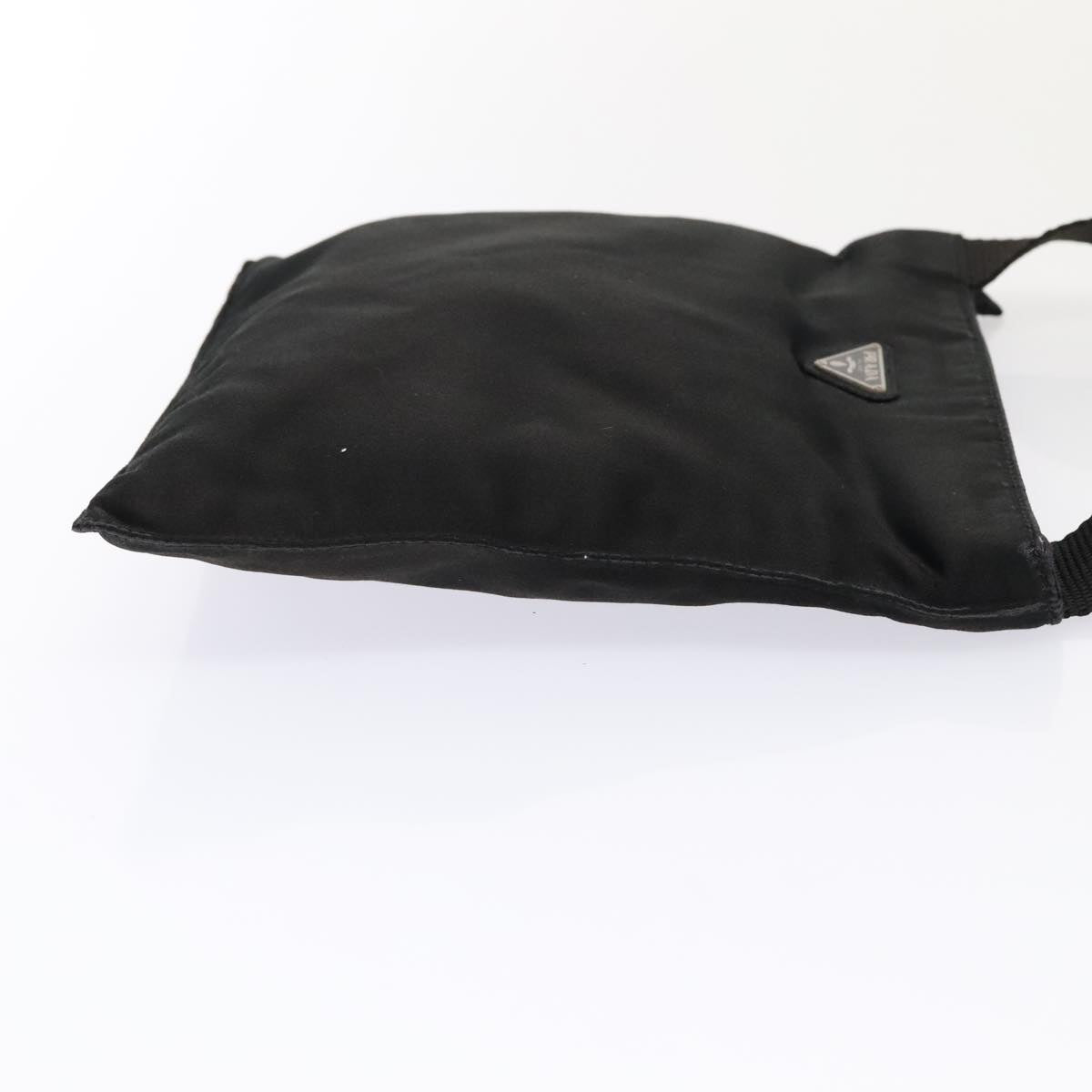 Luxury Prada Shoulder Bag Satin Silver Black  ac3203