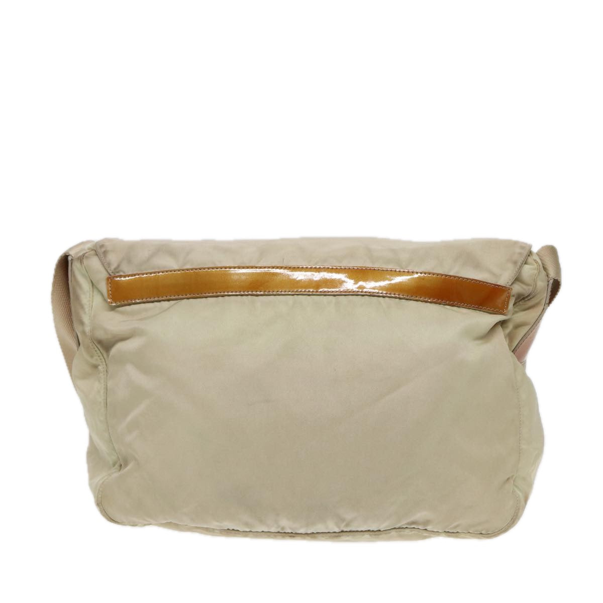 Luxury Prada Shoulder Bag Nylon Cream Silver  ac3204