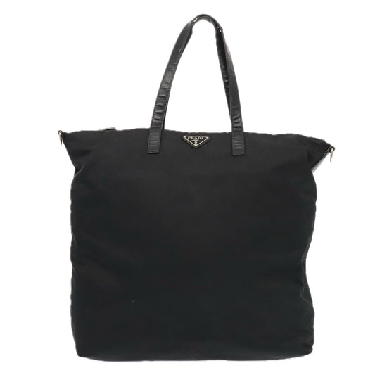 Luxury Prada Tote Bag Nylon 2way Black Silver  ac3218