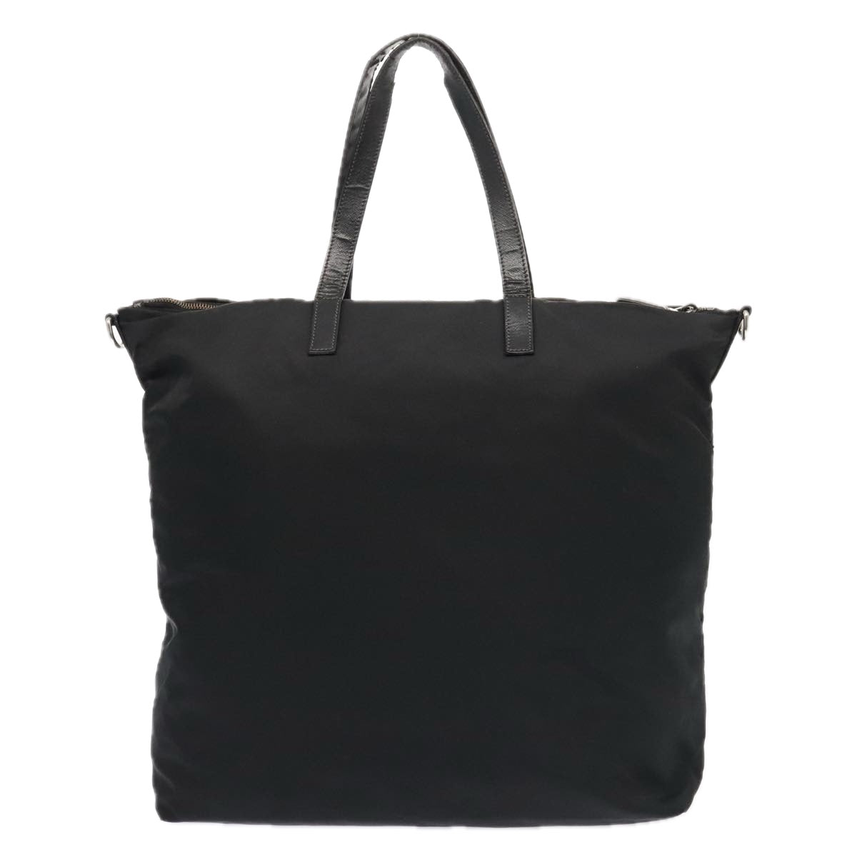 Luxury Prada Tote Bag Nylon 2way Black Silver  ac3218