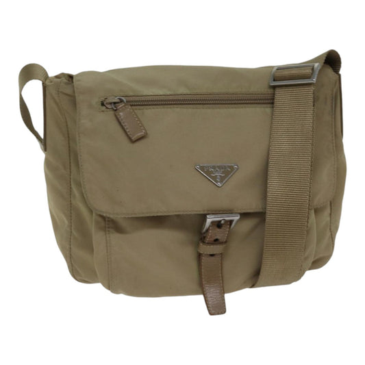 Luxury Prada Shoulder Bag Nylon Beige  ac3250