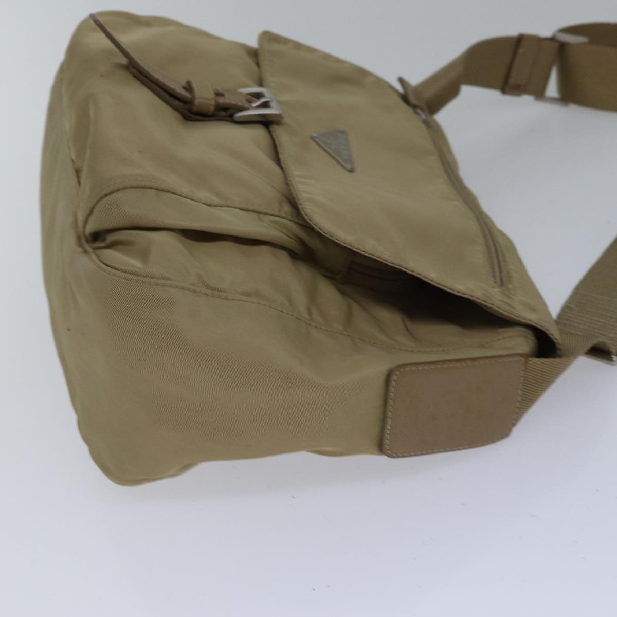 Luxury Prada Shoulder Bag Nylon Beige  ac3250