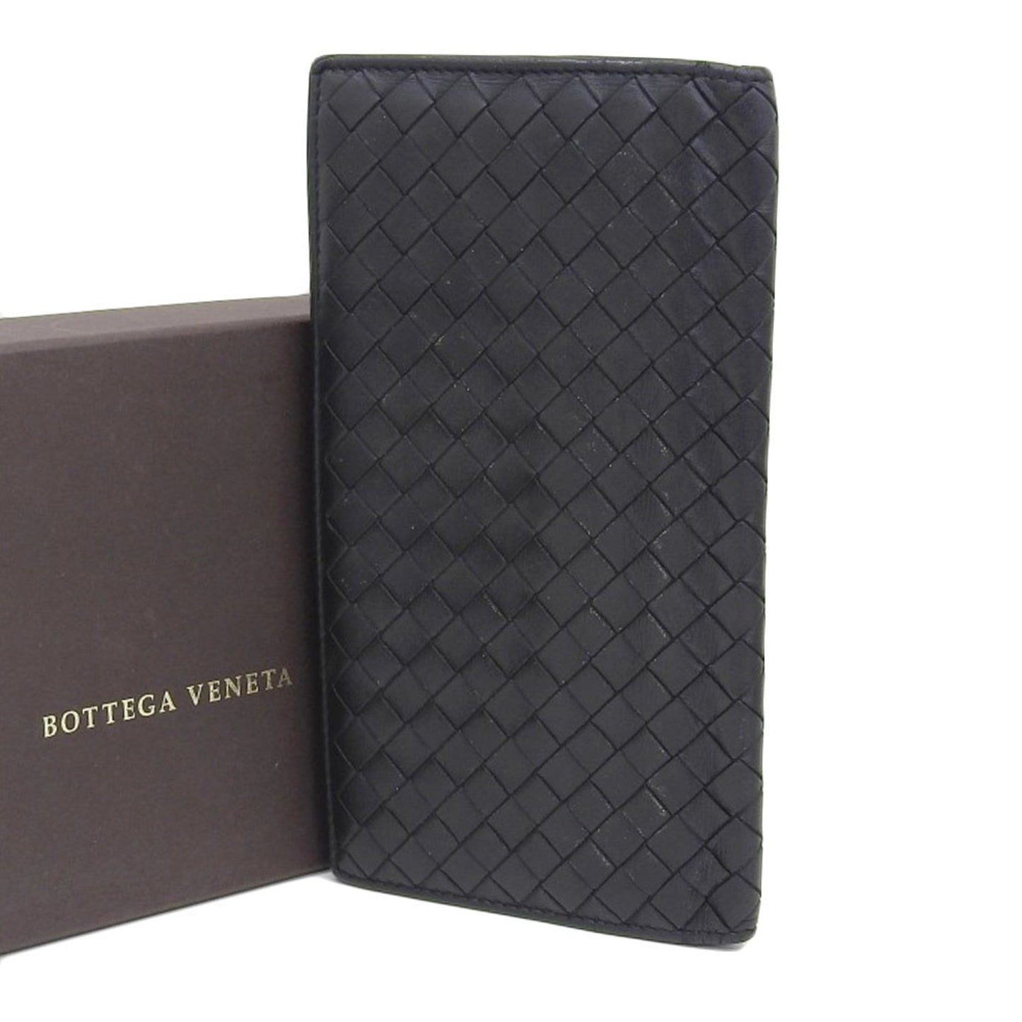 Luxury Bottega Veneta Intrecciato  Leather Long Wallet (Bi-Fold) ()