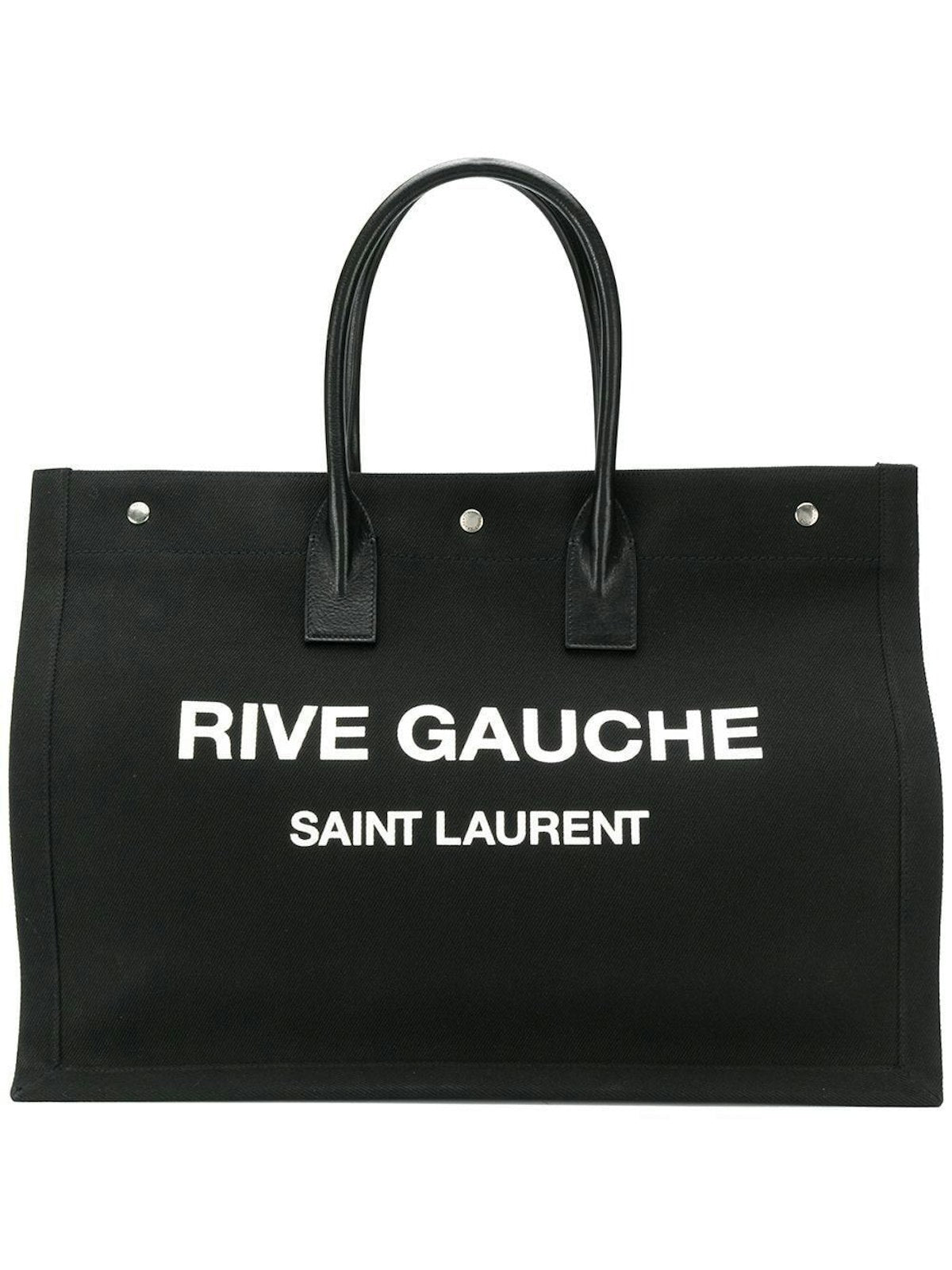 Luxury Saint Laurent Men's Rive Gauche Large Tote Bag in Black | 509415FAAVR Color 1070