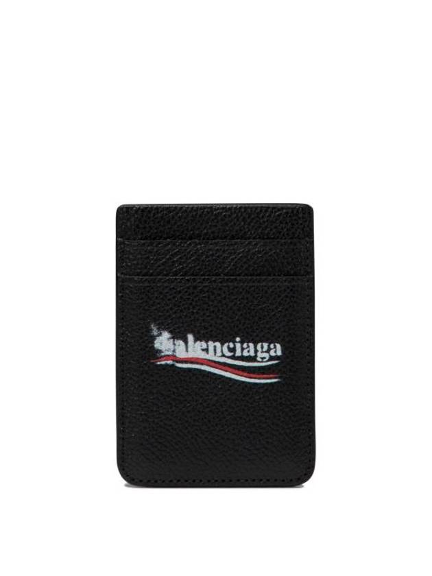 Luxury Balenciaga Cash Magnet Card Wallet Black