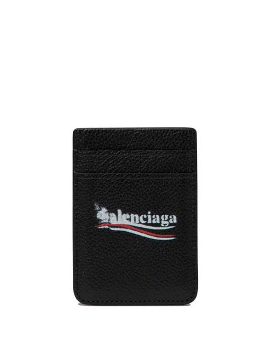 Luxury Balenciaga Cash Magnet Card Wallet Black