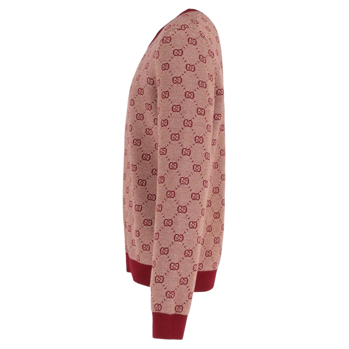 Luxury Gucci Trending 2025 Logo-Intarsia Sweater in Red Wool