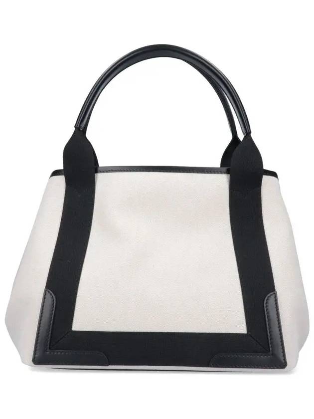 Luxury Balenciaga Cabas Small Tote Bag Natural Black