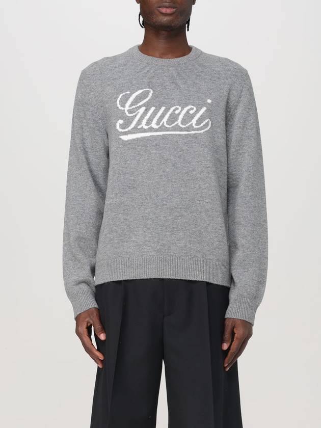Luxury Gucci Trending 2025 Intarsia Wool Sweater Grey