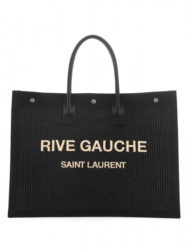 Luxury Saint Laurent Rive Gauche Large Tote Bag Black