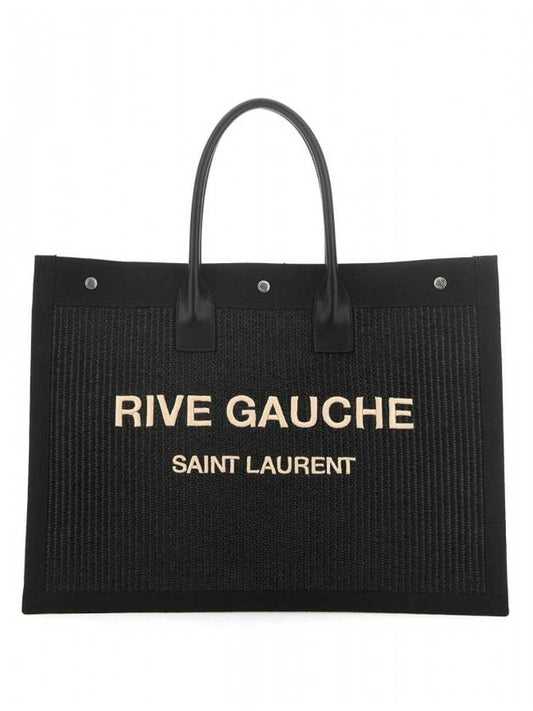 Luxury Saint Laurent Rive Gauche Large Tote Bag Black