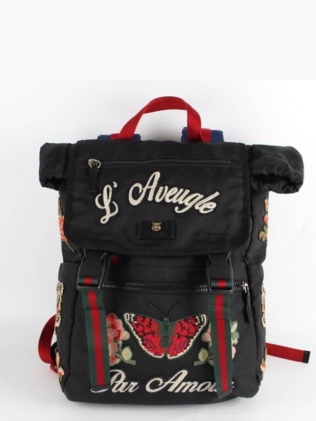 Luxury Gucci Trending 2025 Embroidered technical backpack OS