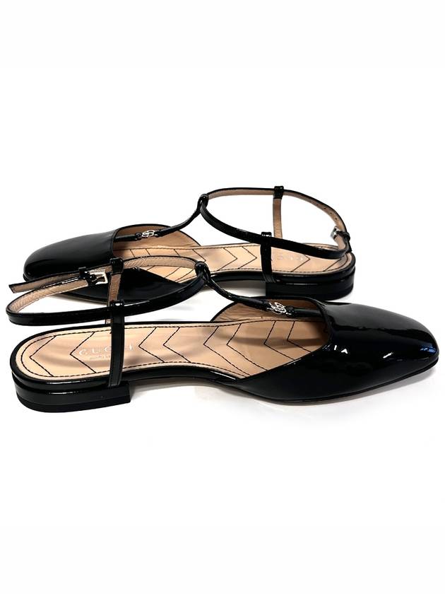 Luxury Gucci Trending 2025 Ballet leather flat shoes 754136 BK000 black