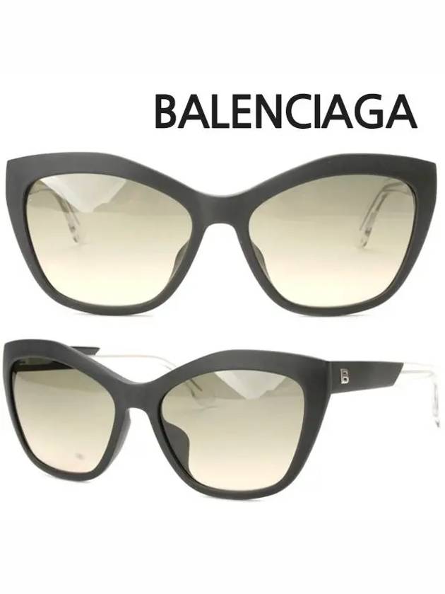 Luxury Balenciaga Eyewear Matte Frame Sunglasses Black