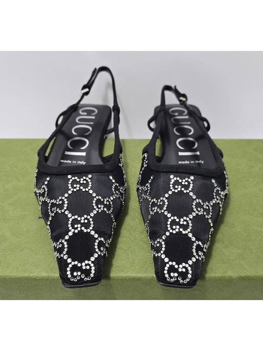 Luxury Gucci Trending 2025 GG crystal slingback 230