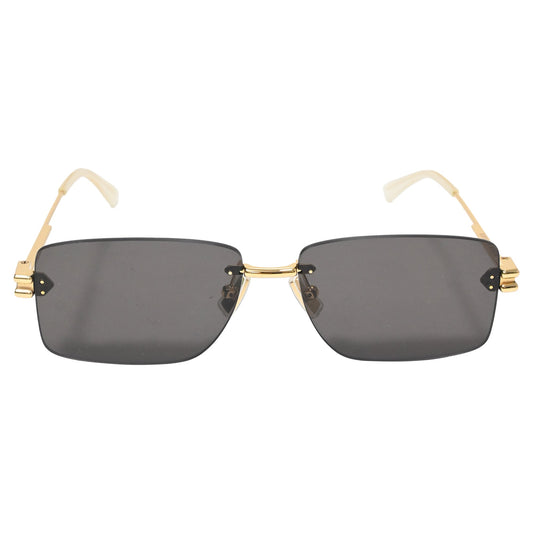 Luxury Bottega Veneta Frameless Sunglasses in Gold Metal