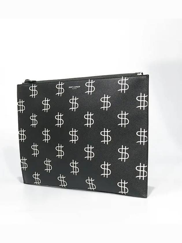Luxury Saint Laurent YSL Yip 397294 Black Color Printing Clutch Bag