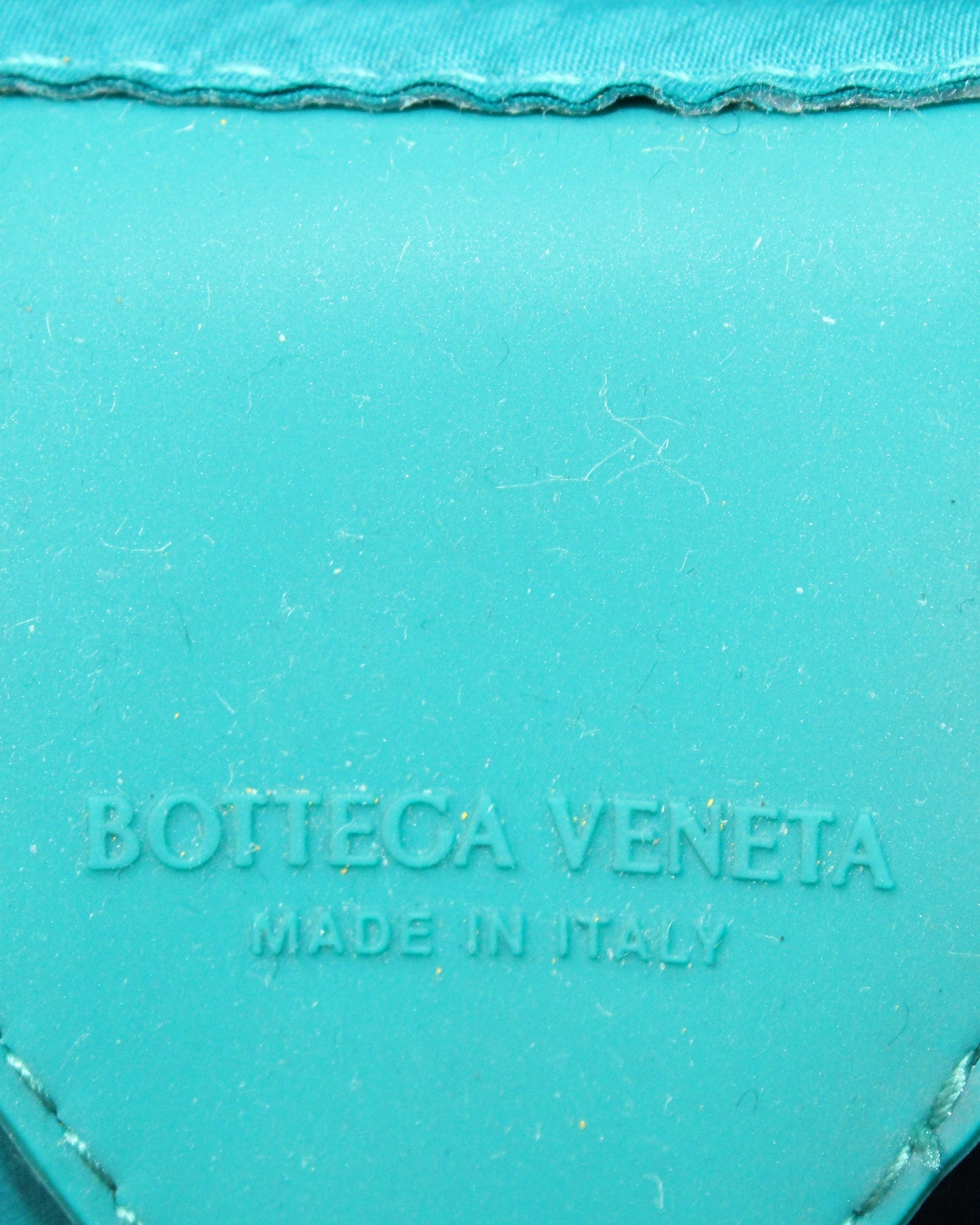 Luxury Bottega Veneta Intrecciato Rubberised Backpack In Turquoise Canvas