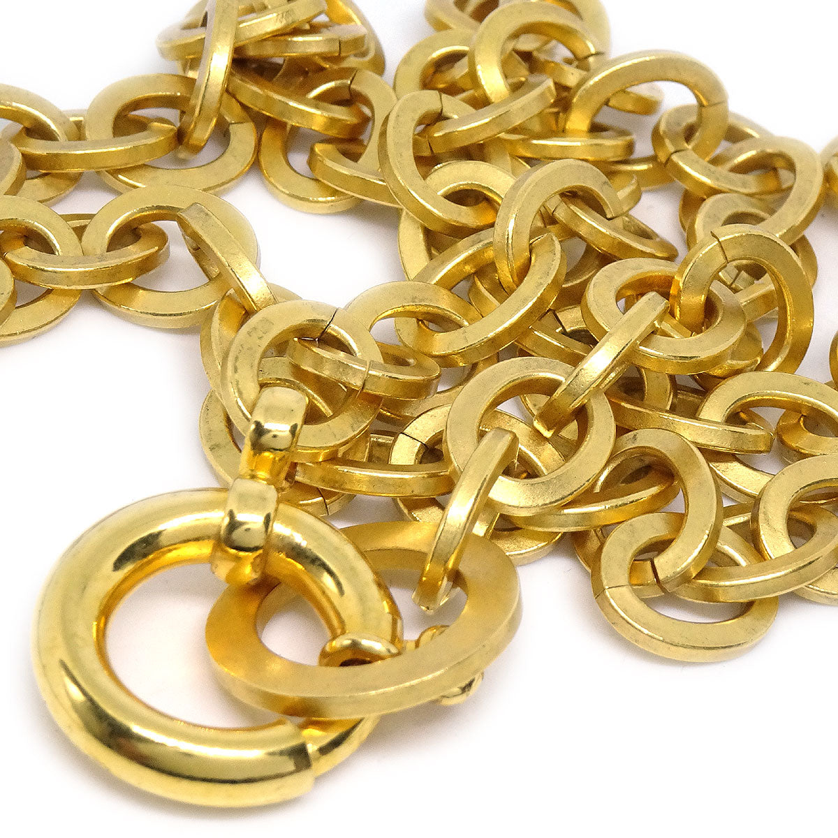 Luxury Chanel 1995 Heart Loupe Gold Chain Necklace