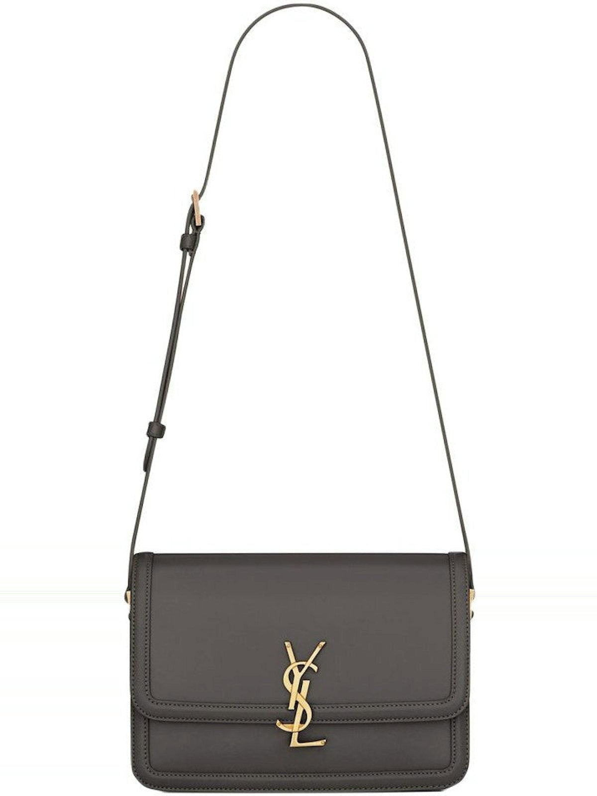 Luxury Saint Laurent Women's Solferino Logo Plaque Shoulder Bag in 1112 | 6343050SX0W1112