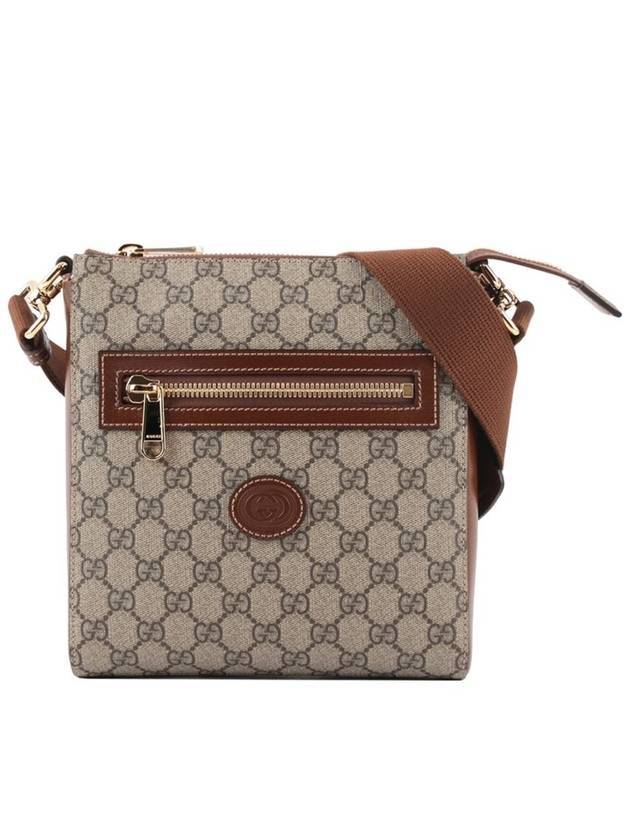 Luxury Gucci Trending 2025 GG Superme Canvas Messenger Bag Beige Ebony