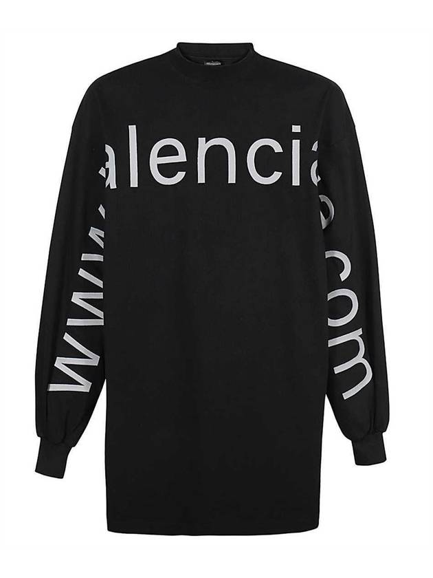 Luxury Balenciaga Embroidered Logo Sweatshirt Black