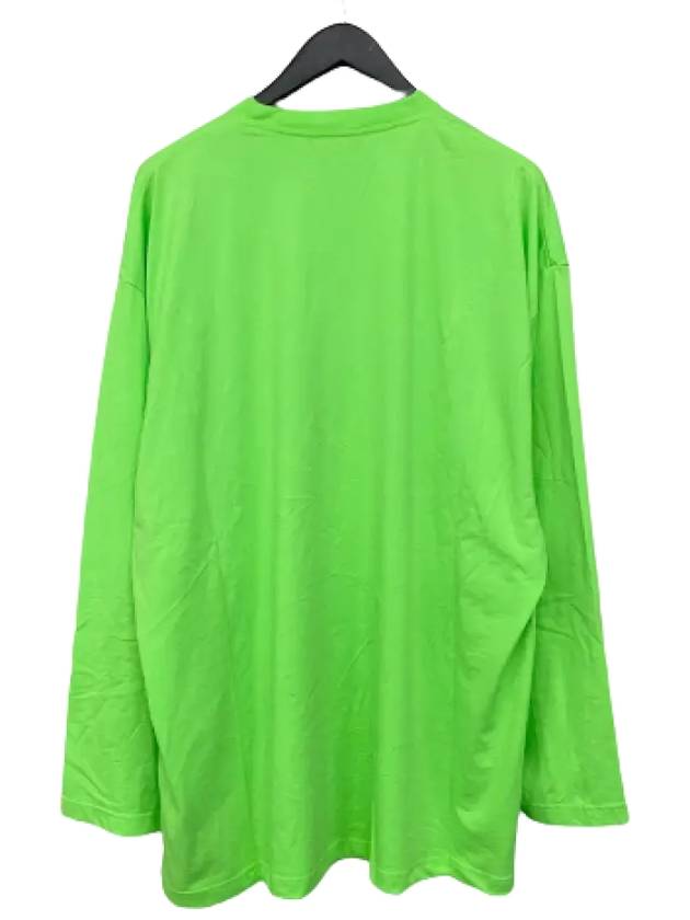 Luxury Balenciaga Color Language Long-Sleeved T-Shirt Green