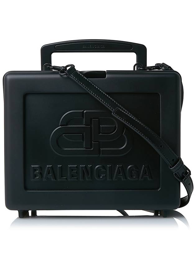Luxury Balenciaga BB Logo Top Handle Tote Bag Black