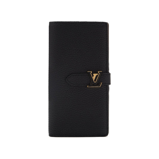 LOUIS VUITTON Lewitton Vertical Capsine 2 Fable Long Wallet  Leather Noir (Golden ) 's Head Wallet  Head Wallet Long Wallet Hybrid  Delivery escence Online
