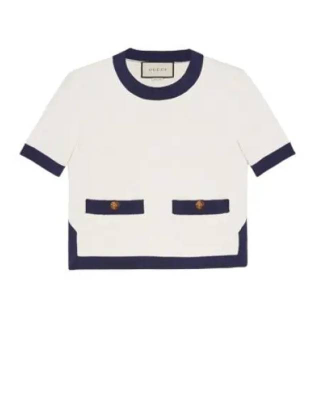 Luxury Gucci Trending 2025 Women's Interlocking Knit Top Beige