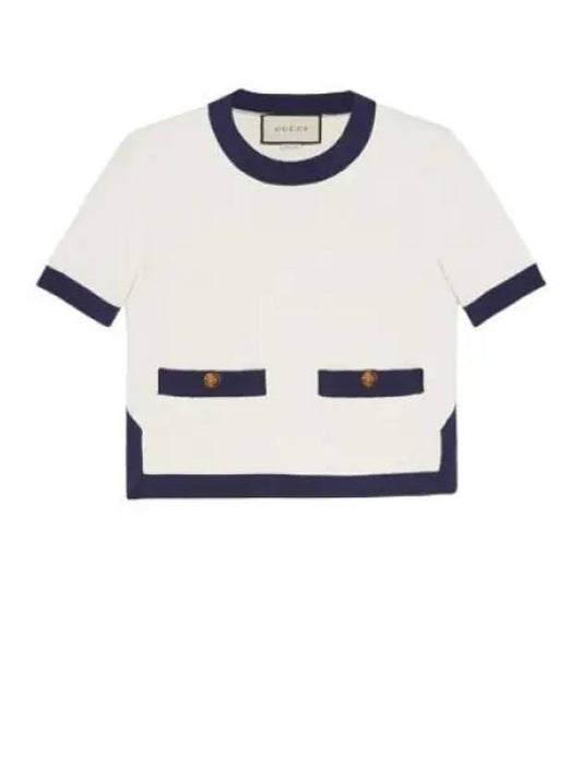 Luxury Gucci Trending 2025 Women's Interlocking Knit Top Beige