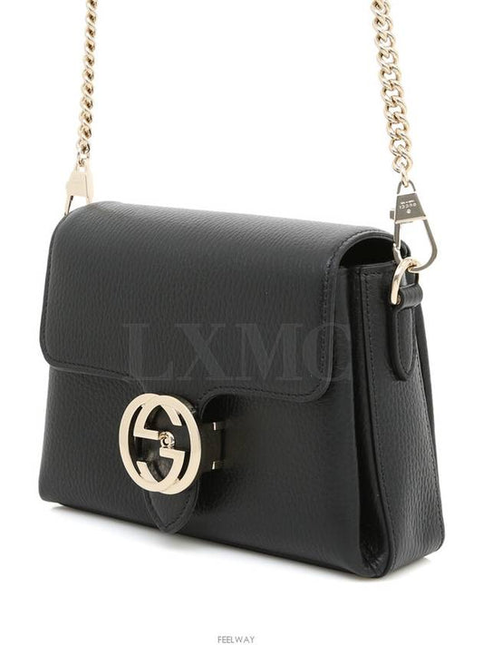 Luxury Gucci Trending 2025 Interlocking GG chain mini cross bag 607720 black