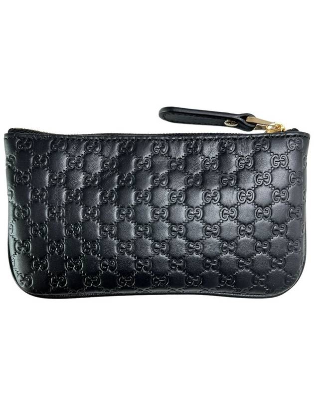 Luxury Gucci Trending 2025 Micro Ssima Logo Coin Purse Black