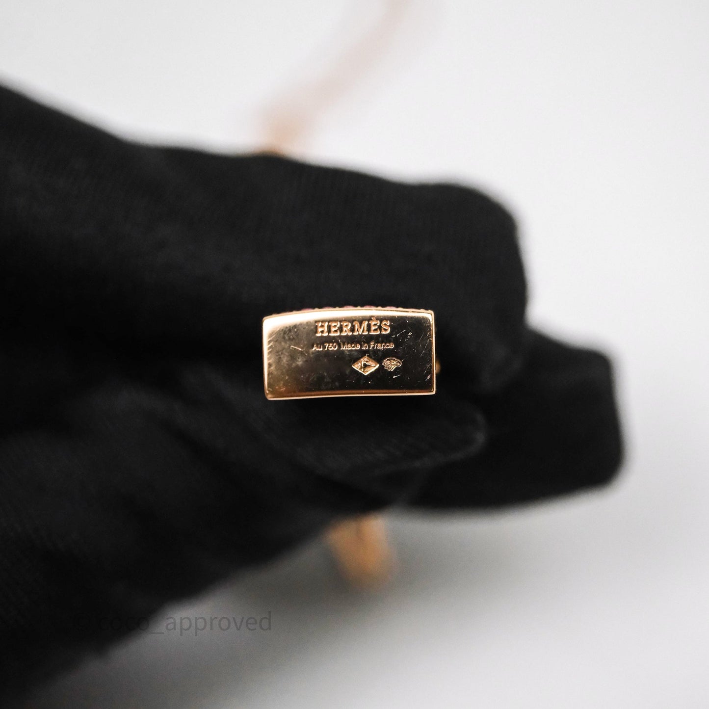 Hermès Kelly Amulettes Pink Diamonds Pendant Necklace Rose Gold