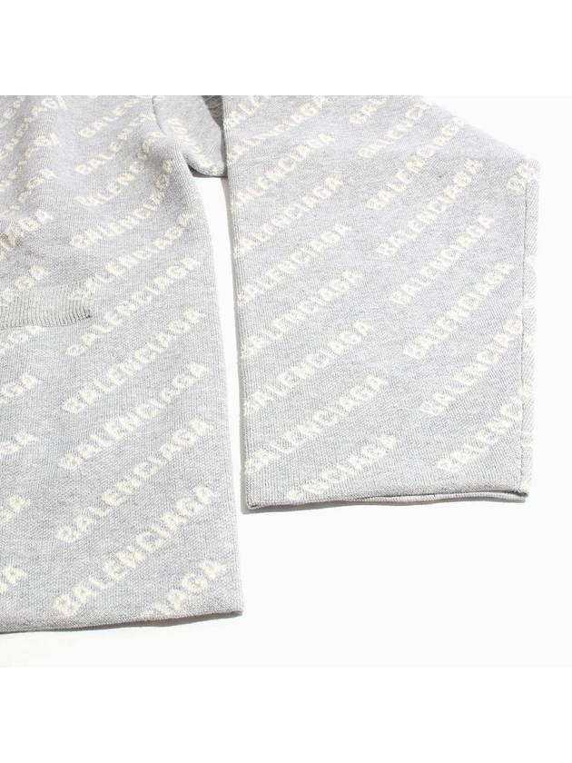 Luxury Balenciaga All-Over Logo Cardigan Grey