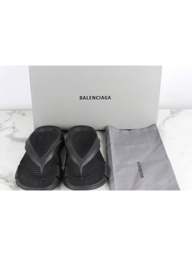 Luxury Balenciaga Flip flop slippers black 36 230