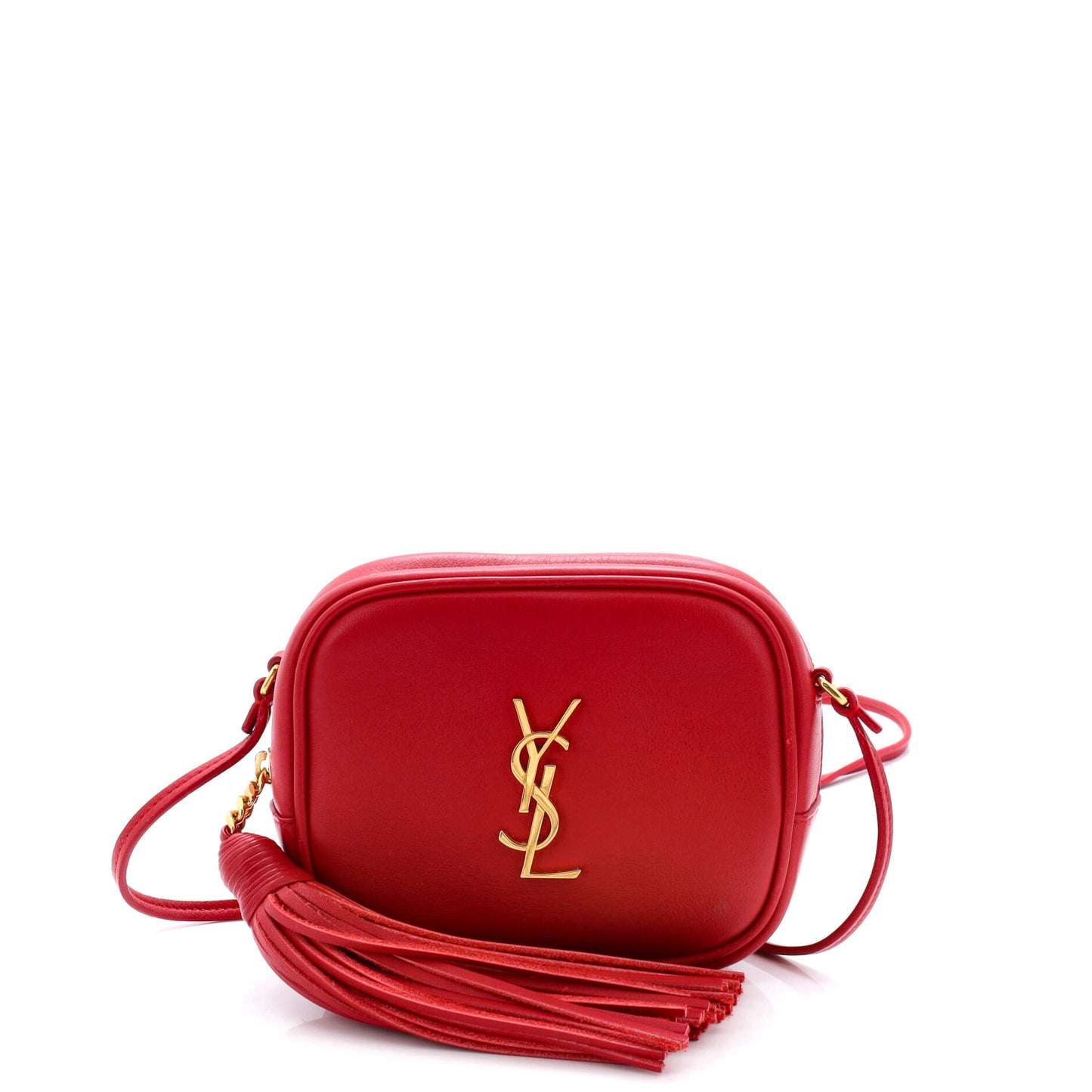 Luxury Saint Laurent Classic Monogram Blogger Crossbody Bag Leather Small