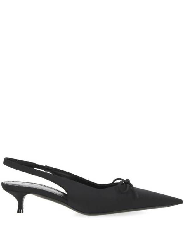 Luxury Balenciaga Knife Bow Slingback Heel Black