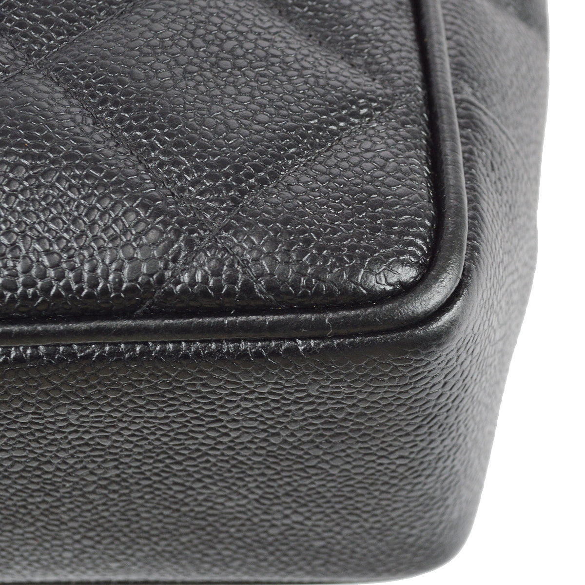 Luxury Chanel 1997-1999 Black Caviar Tote Handbag