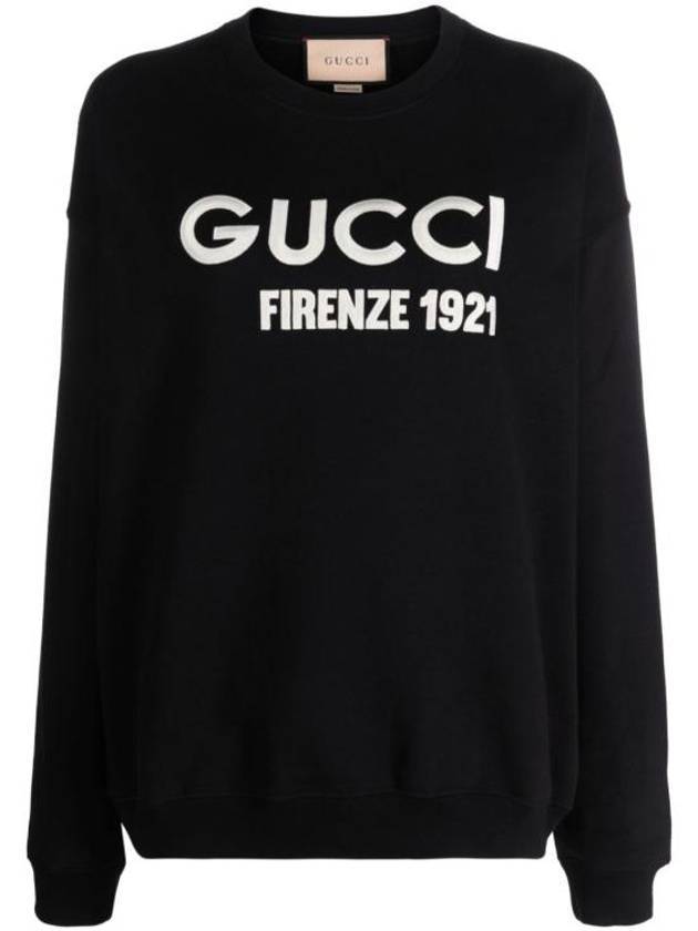 Luxury Gucci Trending 2025 Logo Cotton Sweatshirt Black