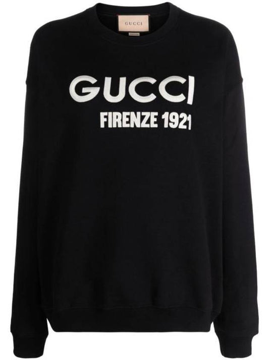 Luxury Gucci Trending 2025 Logo Cotton Sweatshirt Black