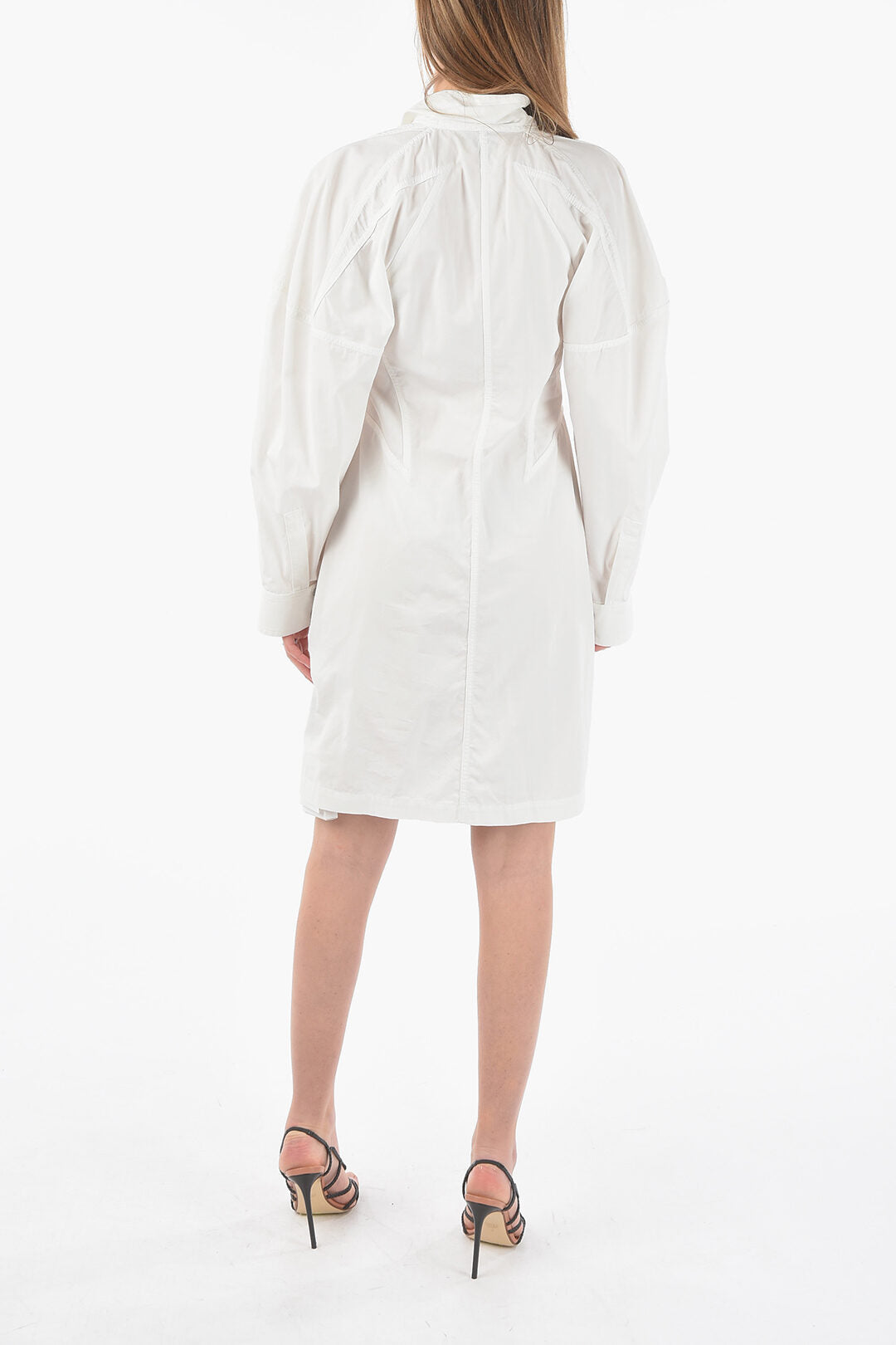 Luxury Bottega Veneta Snap Button COMPACT Shirt Dress